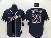 Padres 23 Fernando Tatis Jr. Navy Nike Throwback Cool Base Jersey,baseball caps,new era cap wholesale,wholesale hats